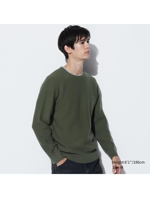 UNIQLO 3D Knit Crew Neck Long-Sleeve Sweater