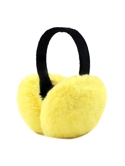 Peecabe Winter Women Earmuffs Faux Fur Girls Ear muffs Warm Unisex Kids Ear Covers Foldable Outdoor Boy Ear Warmers for Women