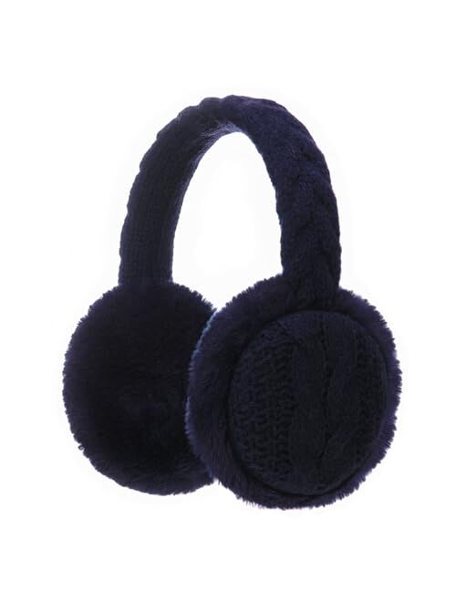 BUTITNOW Winter Knit EarMuffs for Kids Warm Furry Girls Ear Muffs Plush Toddler Ear Warmers Outdoor Ear Covers