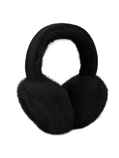 HADM Women Girls Cat Earmuffs, Winter Warm Glitter Earmuffs for Girls Cute Catear Ear Covers for Outdoor Earmuffs