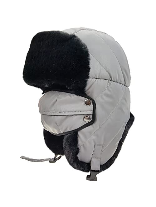 North Cliff Unisex Winter Trapper Hat Cold Proof Keep Warm Hat with Ear Flaps for Hunting Skiing Trooper Winter Outdoor Activities