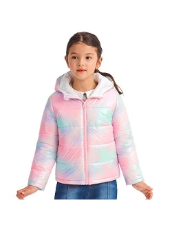 Ikali Kids Winter Coats, Spring Light Weight Packable Puffer Jacket with Hood Pockets for Girls Boys Outwear Clothes (2-12Y)