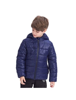 Ikali Kids Winter Coats, Spring Light Weight Packable Puffer Jacket with Hood Pockets for Girls Boys Outwear Clothes (2-12Y)