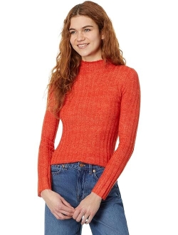 Alpaca-Blend Mockneck Sweater