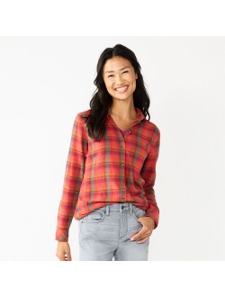 Petite Sonoma Goods For Life Everyday Flannel Shirt