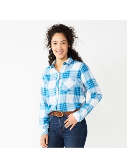 Petite Sonoma Goods For Life Everyday Flannel Shirt