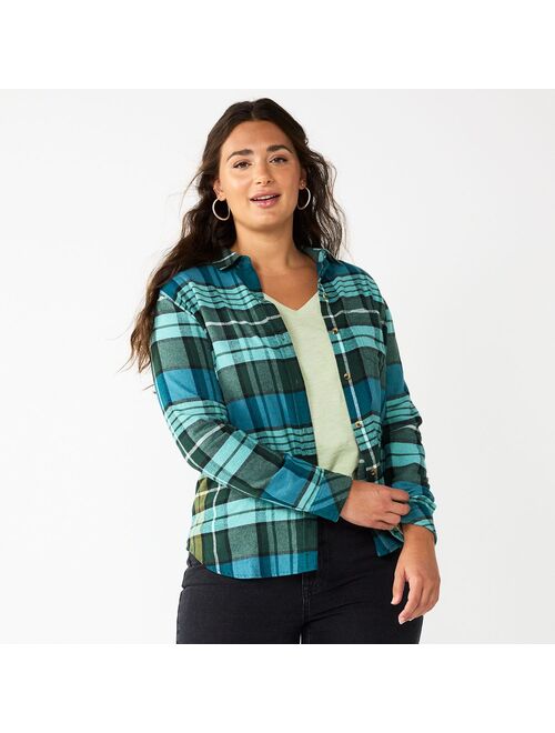 Petite Sonoma Goods For Life Everyday Flannel Shirt