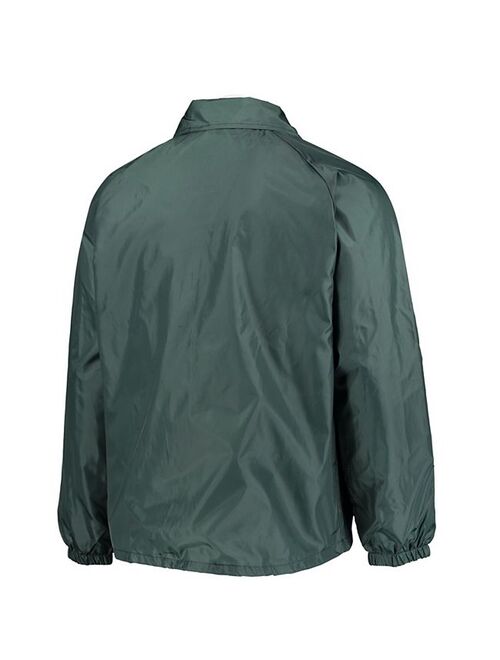 Unbranded Men's Green Green Bay Packers Coaches Classic Raglan Full-Snap Windbreaker Jacket