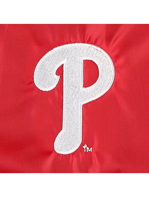 Men's Dunbrooke Red Philadelphia Phillies Coach's Raglan Full-Snap Windbreaker Jacket