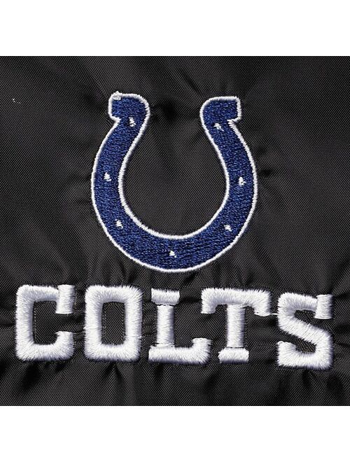 Unbranded Men's Dunbrooke Black Indianapolis Colts Coaches Classic Raglan Full-Snap Windbreaker Jacket