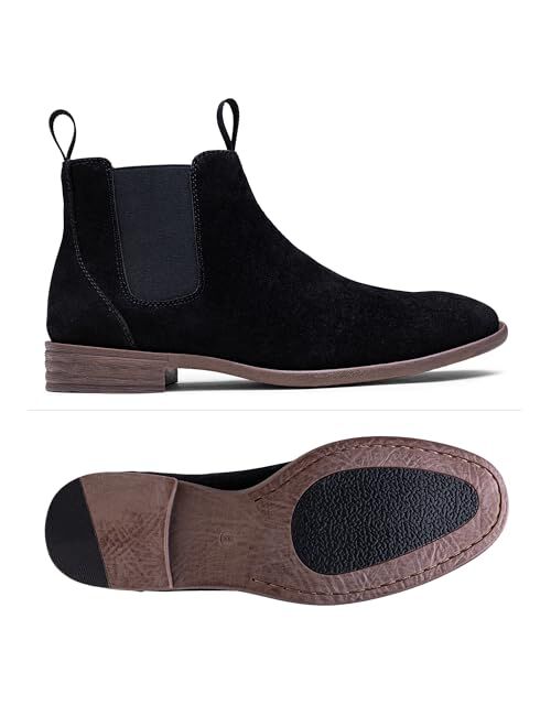 Jousen Men's Chelsea Boots Suede Boots for Men Casual Dress Boots Mens Chukka Ankle Boots