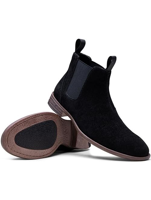 Jousen Men's Chelsea Boots Suede Boots for Men Casual Dress Boots Mens Chukka Ankle Boots