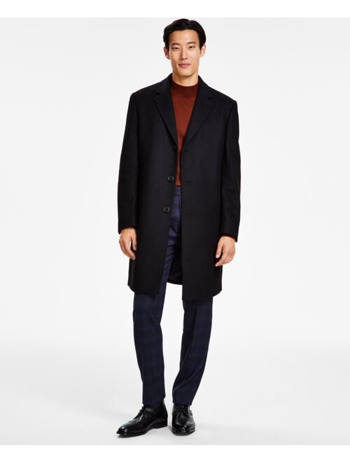 MICHAEL KORS Men's Classic Fit Luxury Wool Cashmere Blend Overcoats