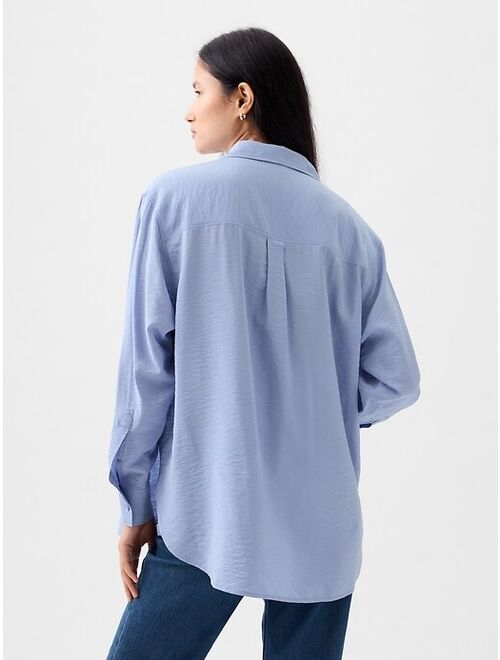 Gap Utility Long Sleeve Oversized Big and Tall Shirt