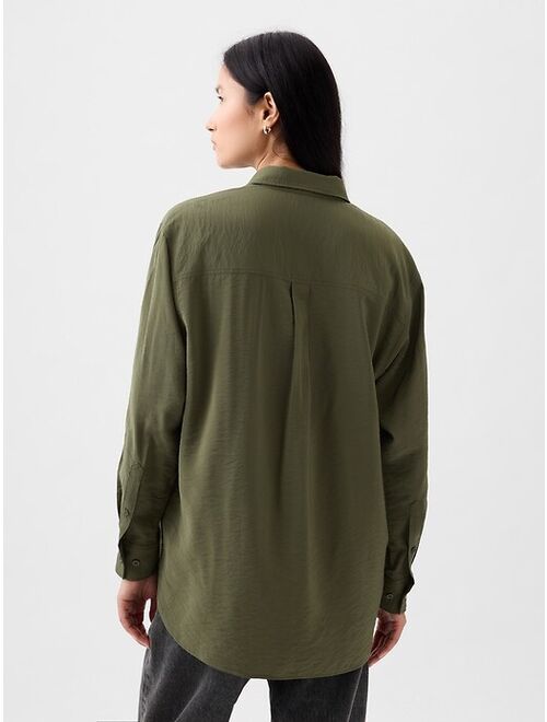 Gap Utility Long Sleeve Oversized Big and Tall Shirt