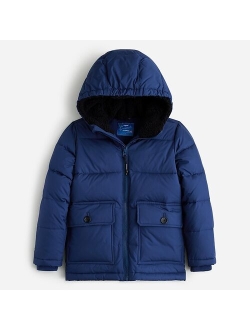 Boys' patch-pocket puffer jacket with PrimaLoft