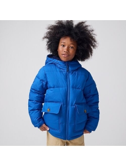 Boys' patch-pocket puffer jacket with PrimaLoft