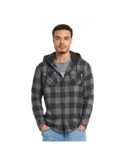 Men's Plaid Hooded Flannel Shirt