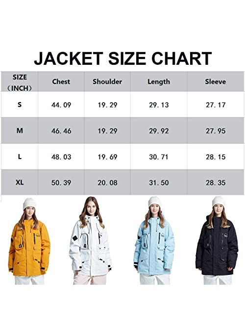 Come Wonka Womens Ski Jacket Waterproof Snow Jackets Winter Windproof Snowboard Jacket Coats with Hood