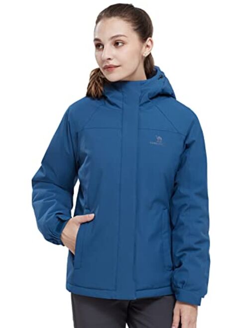 CAMEL CROWN Women's Waterproof Ski Jacket Winter Coat Windbreaker Fleece Inner Snow Hiking Outdoor