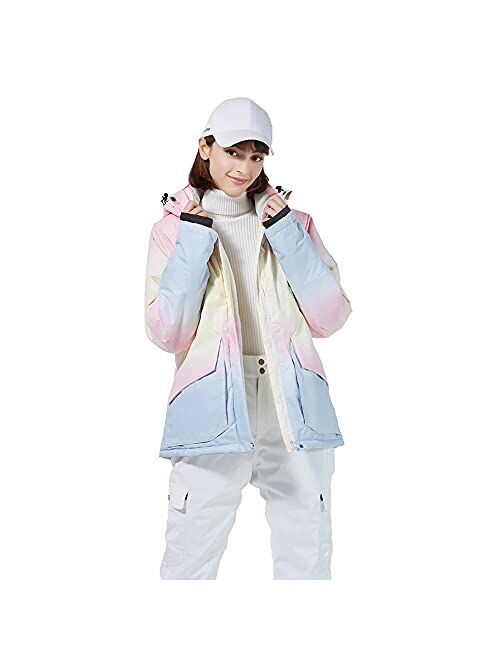 SNOWVERB Winter Warm Waterproof Skiing Jacket Snowboard Coat with Hood Outdoor Snow Ski Jackets