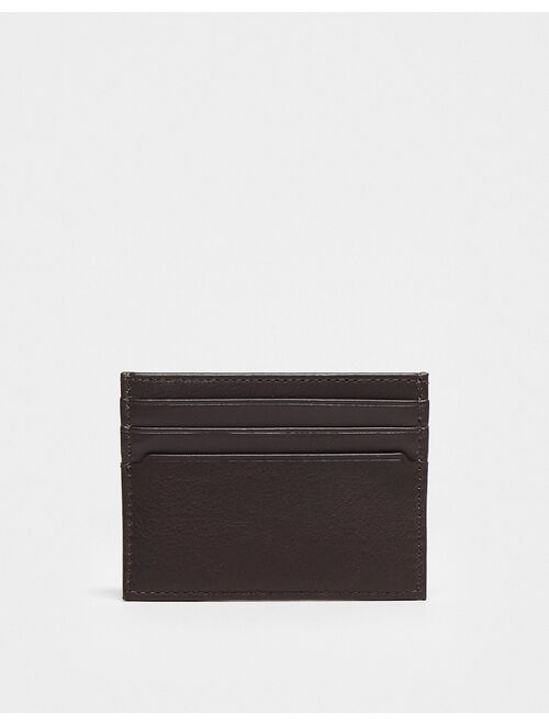 Tommy Hilfiger Leather Card Holder in Brown