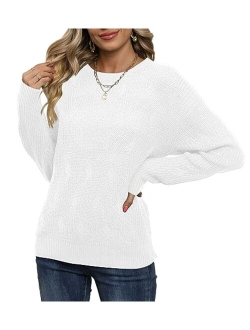 Jouica Women's Fall Lightweight Sweater Knit Casual Pullovers Sweaters for Women