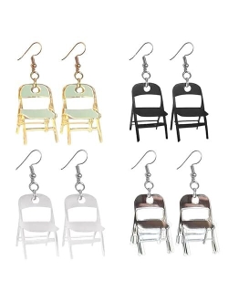 Roselover Chair Earrings Folding Chair Earrings for Women Alabama Chair Earrings Funny Folding Chair Earrings Fashion Acrylic Earrings