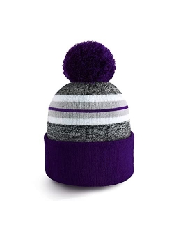 CHOK.LIDS Plain Color Stripe Beanies for Men and Women Soft Acrylic Knit Cuffed Beanie Cap Winter Hat Outdoor