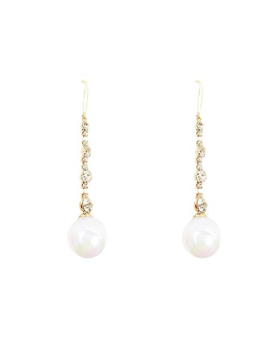 Livreo gold pearl earrings 14k pearl earrings big gold earring with pearl bling pearl earrings for women Trendy Huggie Girls jewelry Gifts