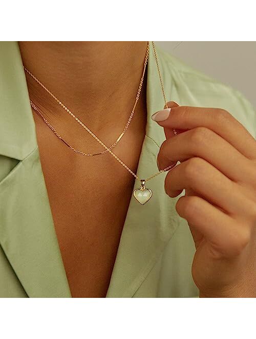 KissYan Healing Crystal Necklace, 14K Gold Plated Natural Energy Stone Pendant Necklace Reiki Quartz Amethyst Citrine Gemstone Spiritual Jewelry Gifts for Women Girls