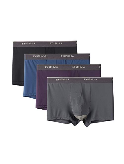 EYUSHIJIA Men's 4 Pack Comfortable Bamboo Fiber Modal Boxer Briefs