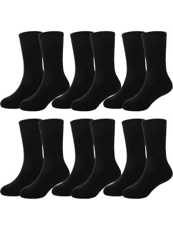 LANLEO Kids Wool Socks For Toddlers Boys Girls Hiking Winter Warm Cozy Thick Heavy Thermal Crew Boot Socks 6 Pairs