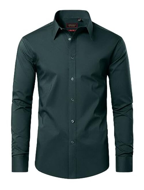 Lion Nardo Dress Shirts for Men Long Sleeve Mens Dress Shirts Regular Fit Casual Button Down Shirts Cotton Dress Shirts