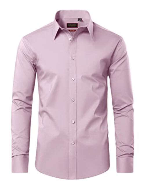 Lion Nardo Dress Shirts for Men Long Sleeve Mens Dress Shirts Regular Fit Casual Button Down Shirts Cotton Dress Shirts