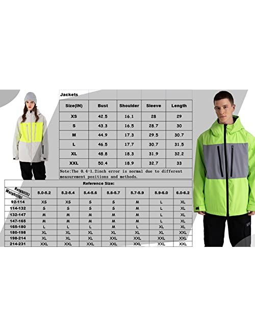 SEARIPE Womens Ski Jacket Snowboard Hooded Winter Snow Jackets Waterproof Raincoat Outdoor Snowcoat