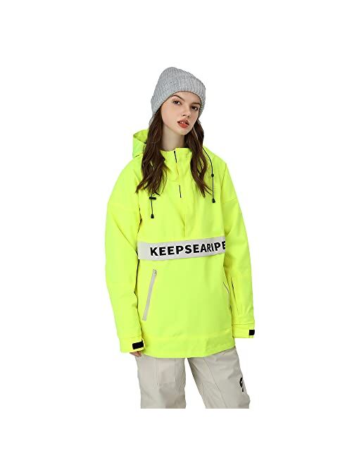 SEARIPE Womens Ski Jacket Snowboard Hooded Winter Snow Jackets Waterproof Raincoat Outdoor Snowcoat