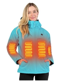 ANTARCTICA GEAR Heated Jacket, Ski Jacket Coat, With 12V/16000mAh Battery Pack, 5 Areas Heating Thicken Men/Women Winter Coat