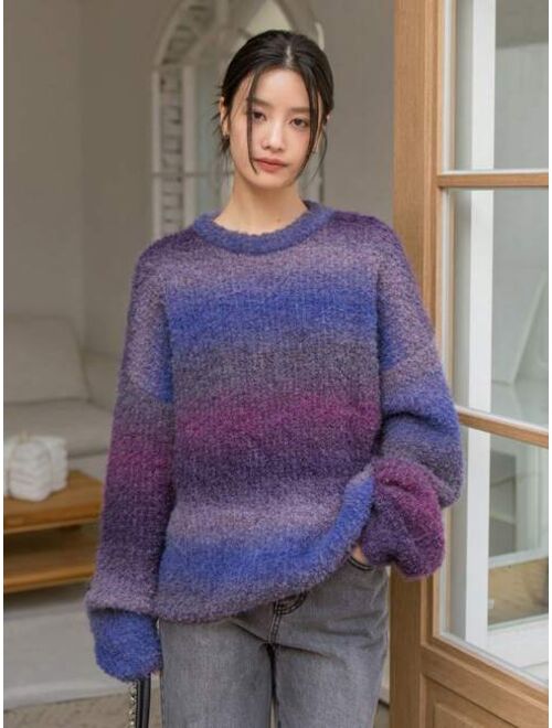 Dazy Less Ombre Drop Shoulder Oversized Sweater