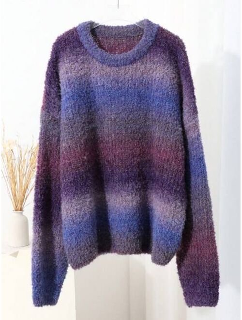 Dazy Less Ombre Drop Shoulder Oversized Sweater