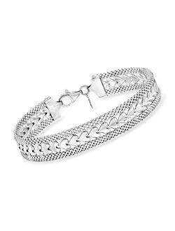 Italian Silver Heart Motif Bracelet