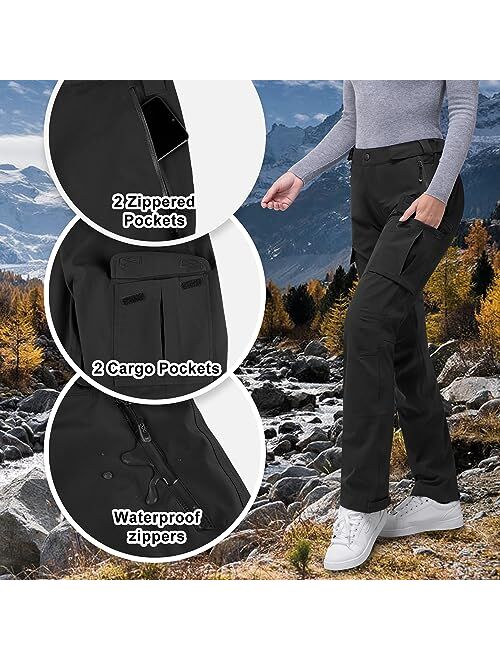 33,000ft Women's Rain Pants, Waterproof Lightweight Breathable Rain Overall Hiking Pants