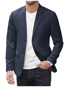 Mens Casual Blazer Jackets Two Button Lightweight Slim Fit Sports Coat