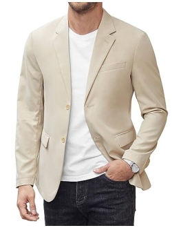 Mens Casual Blazer Jackets Two Button Lightweight Slim Fit Sports Coat