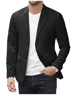 Mens Casual Blazer Jackets Two Button Lightweight Slim Fit Sports Coat