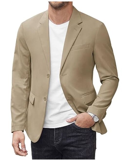 COOFANDY Mens Casual Blazer Jackets Two Button Lightweight Slim Fit Sports Coat