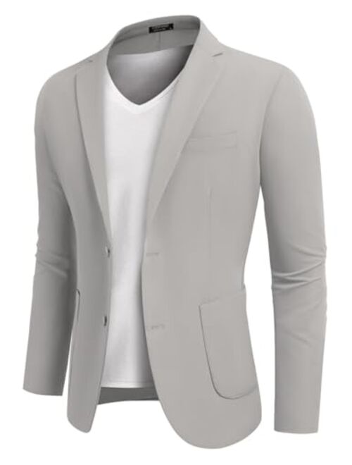 Coofandy Men's Casual Blazer Lightweight Regular Fit Suit Jacket Two Button Sport Coat