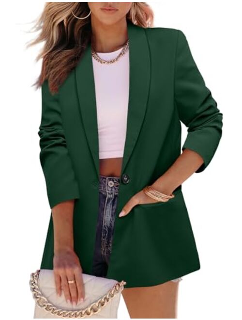 CRAZY GRID Women Business Casual Blazer Jacket Fashion with Lined Work Professional Suit Jacket