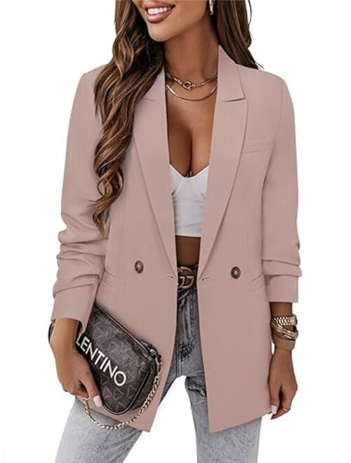 CRAZY GRID Women Business Casual Blazer Jacket Fashion with Lined Work Professional Suit Jacket