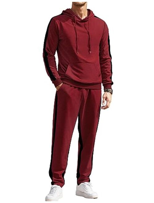 COOFANDY Men's Tracksuit Set 2 Piece Athletic Hooded Sweatsuits Casual Jogging Suits Workout Outfits for Men